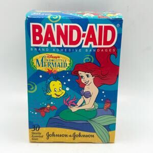 Vintage Disney The Little Mermaid Princess Ariel Band-Aids Johnson & Johnson NIB